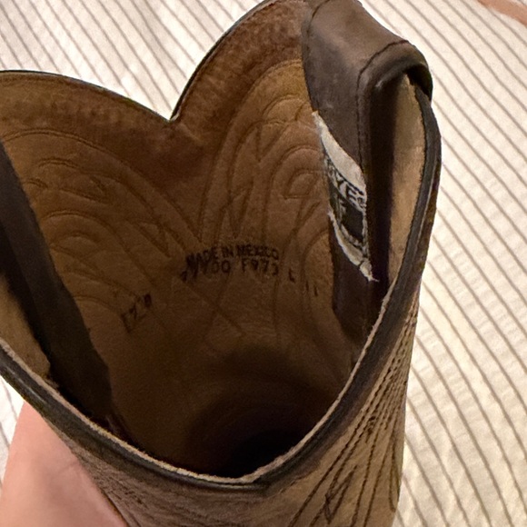 Frye Distressed Brown Western Boots - Picture 9 of 11